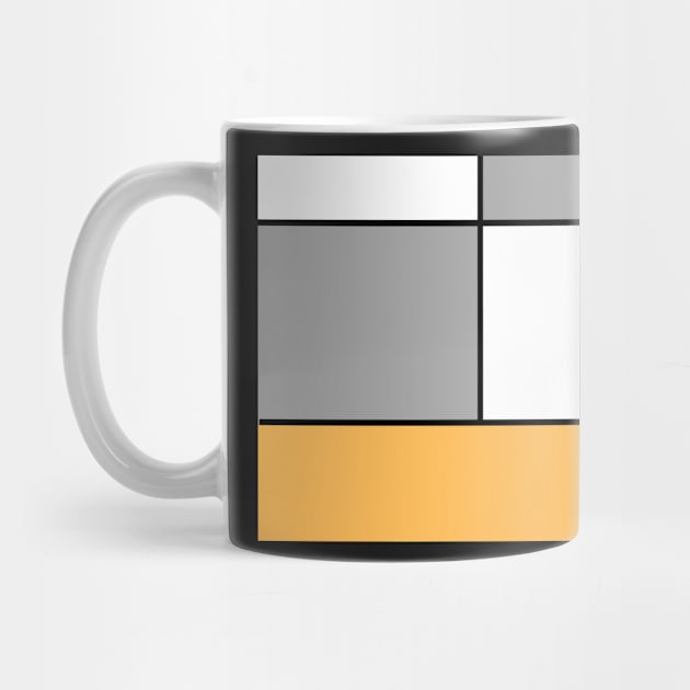 Squares and Rectangles  Gold , Grey, and White by BirdsnStuff